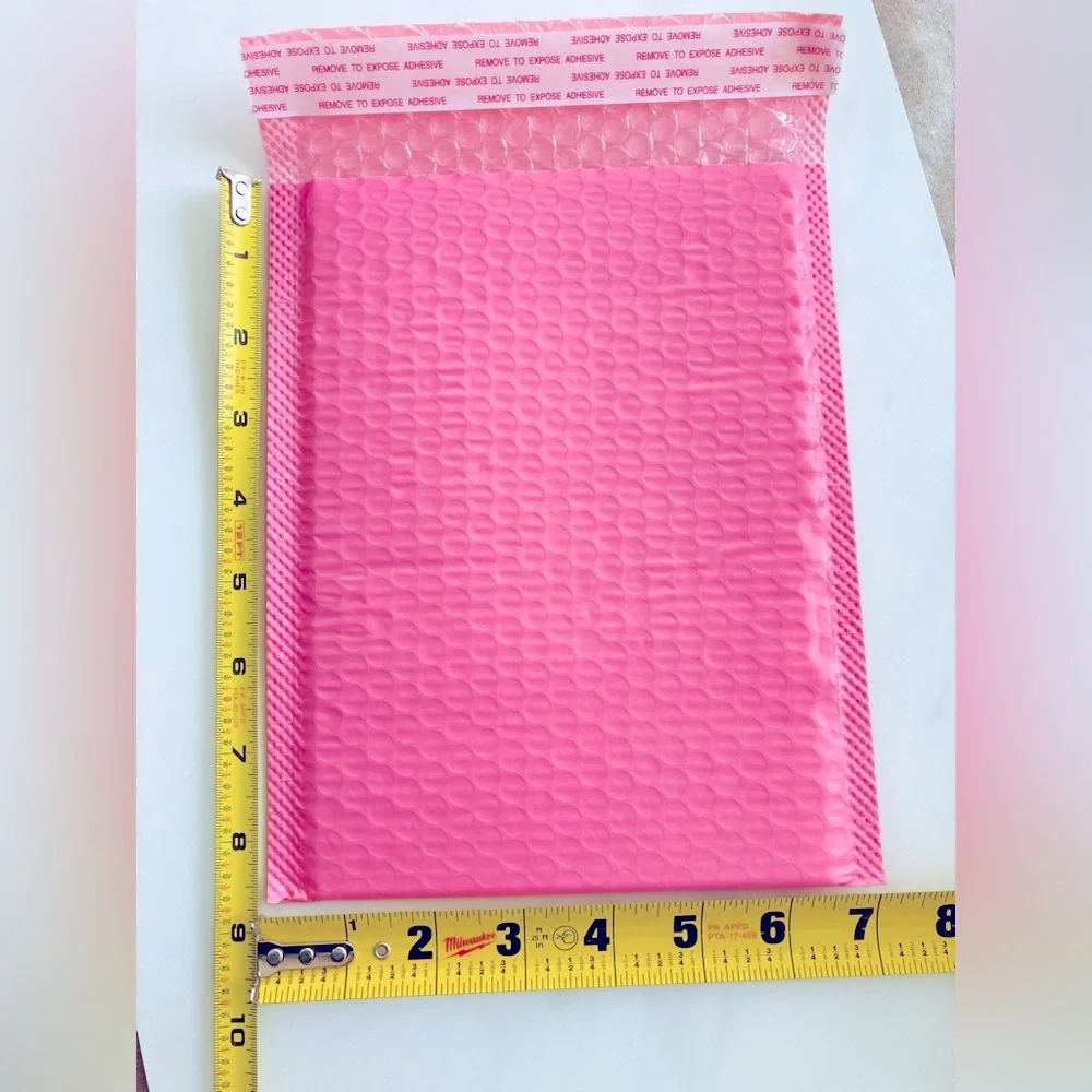 20pcs Pink Poly Bubble Mailer Self Seal Padded Envelopes 7” x 8.75”